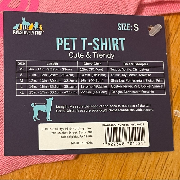 Pawsitively Fun Pet T-Shirt “GRL PWR” Pink Size Small NWT Girl Power - Picture 3 of 5